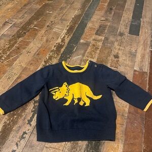 GAP Navy and Yellow Dinosaur Sweater